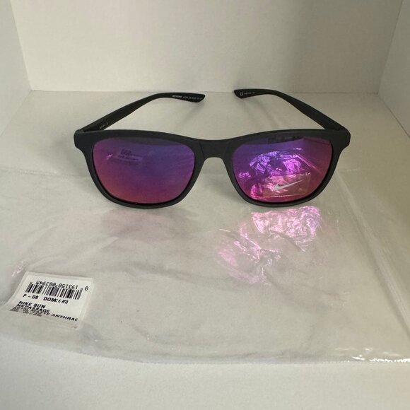 Nike Passage Sunglasses Matte Anthracite Frame Color, Grey with Teal Mirror Lens - Picture 8 of 10